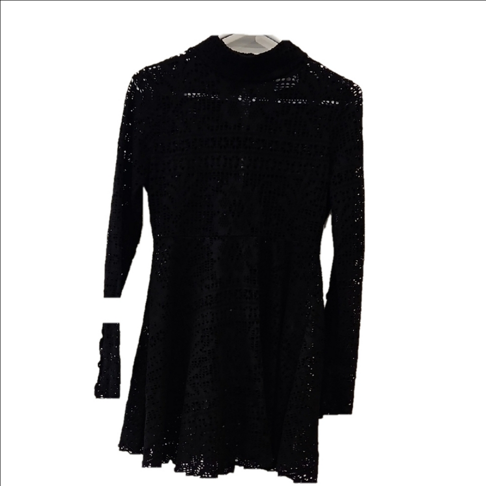 FP BEACH Swim Cover Dress Knit Long Sleeve Women's Small